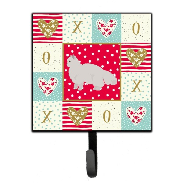 Carolines Treasures 4.25 x 1 x 7 in. White Persian Traditional Cat Love Leash or Key Holder CK5675SH4 - main